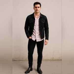 ZARA Men’s Pink Button-Up Shirt Regular Fit Long Sleeve Medium